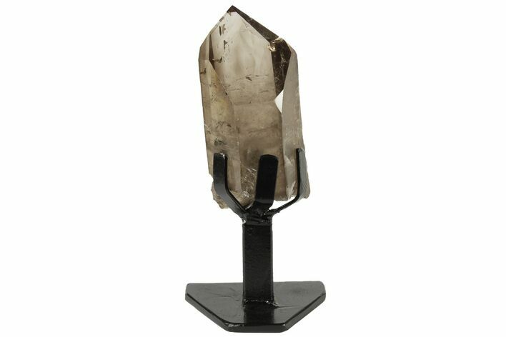 Smoky Quartz Crystal on Metal Stand - Brazil #209255